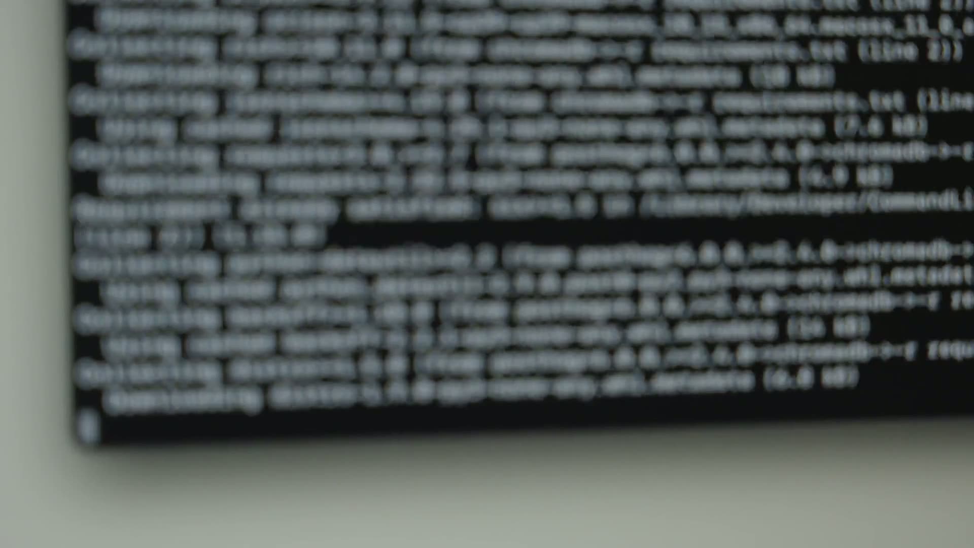 Code installing dependencies in a terminal