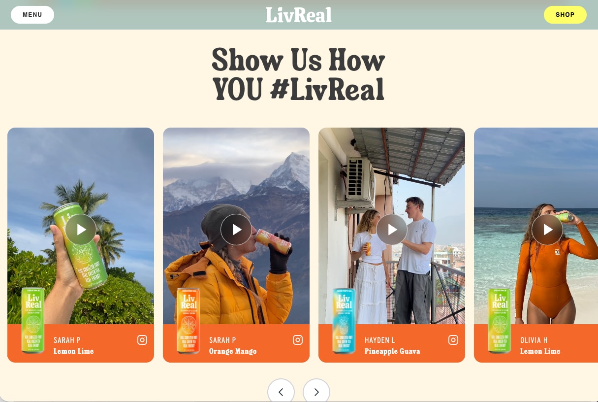 Show us how you LivReal section with customer video tiles